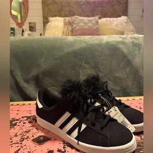 JEREMY SCOTT ADIDAS black fur mens sz 12 - NEW